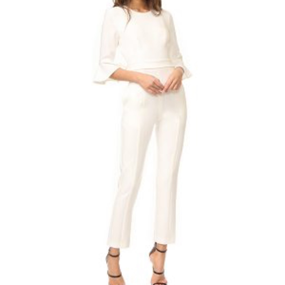 Black Halo Brooklyn White Jumpsuit Romper